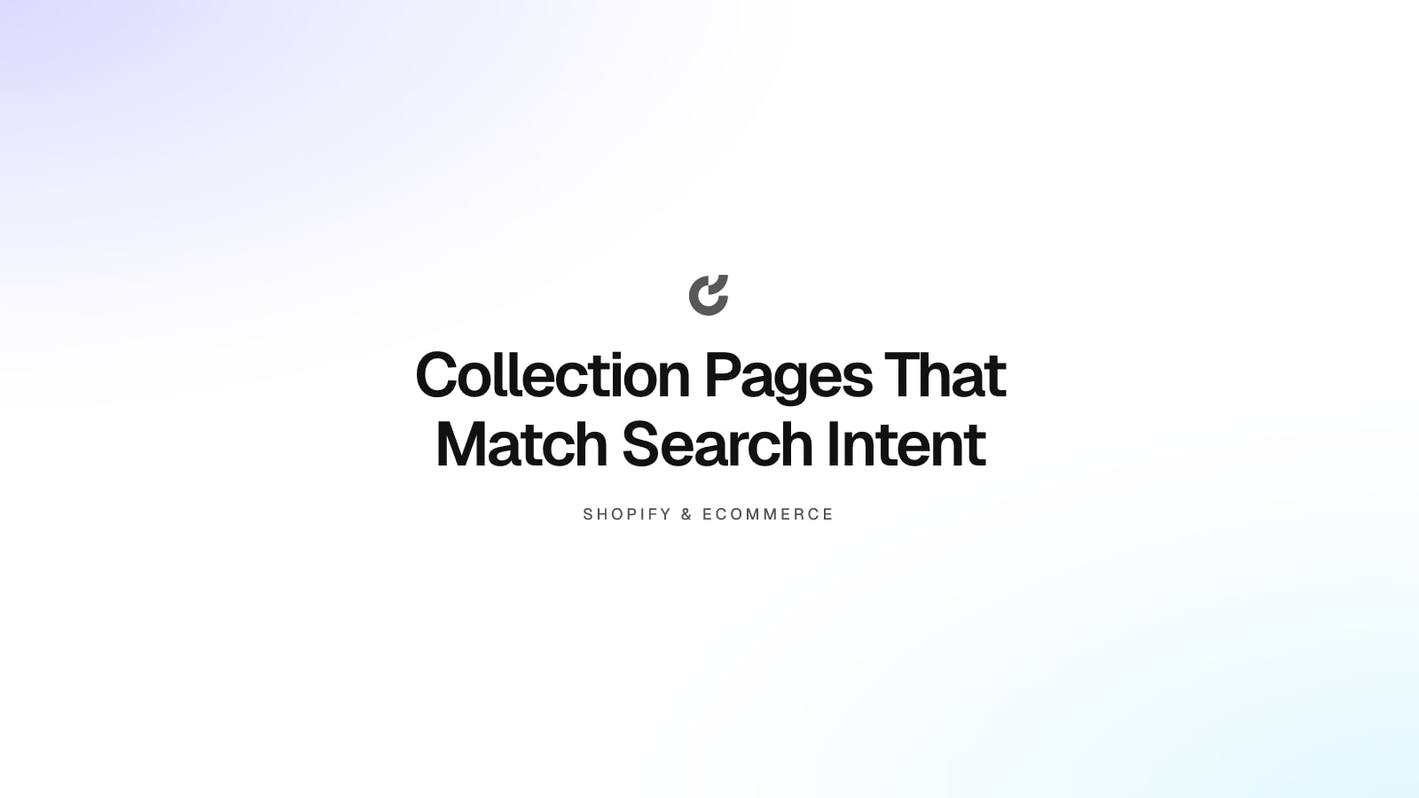 Collection Pages That Match Search Intent