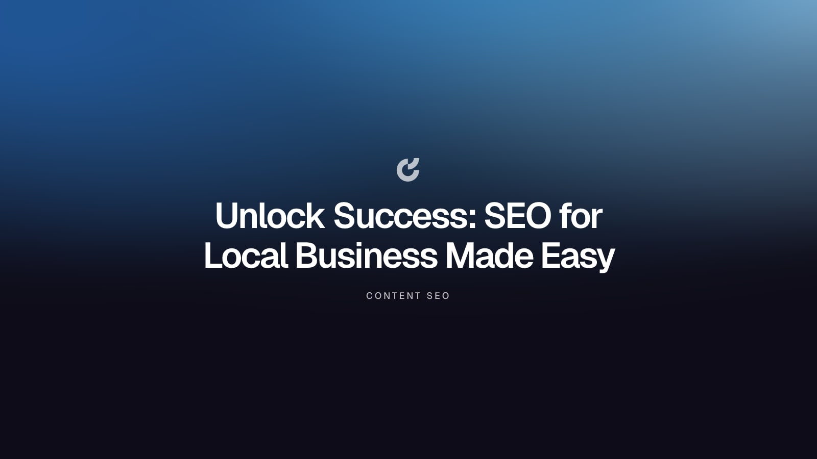 Unlock Success: SEO for Local Business Made Easy